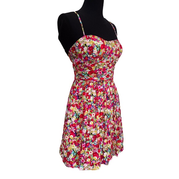 B. Darlin Spaghetti Strap Mesh Fit & Flare Dress - Picture 2 of 11